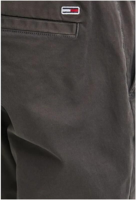 Tommy Jeans Stretch Katoenen Casual Broek Rechte Pasvorm Gray Heren
