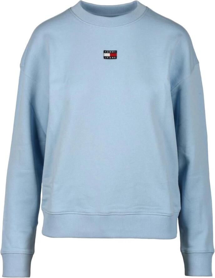 Tommy Hilfiger Geborduurd Vlaglogo Zwarte Sweatshirt Black Dames