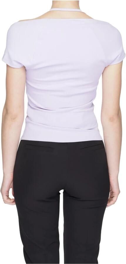 Tommy Jeans Paarse Polyester T-shirt Lente Zomer Collectie Purple Dames