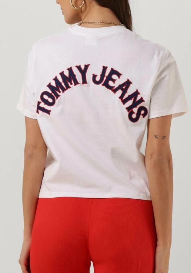 TOMMY JEANS Dames Tops & T-shirts Tjw Cls Varsity Prep 2 Tee Wit - Foto 3