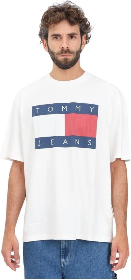 Tommy Jeans Katoenen Heren T-shirt Herfst Winter Collectie White Heren - Foto 3
