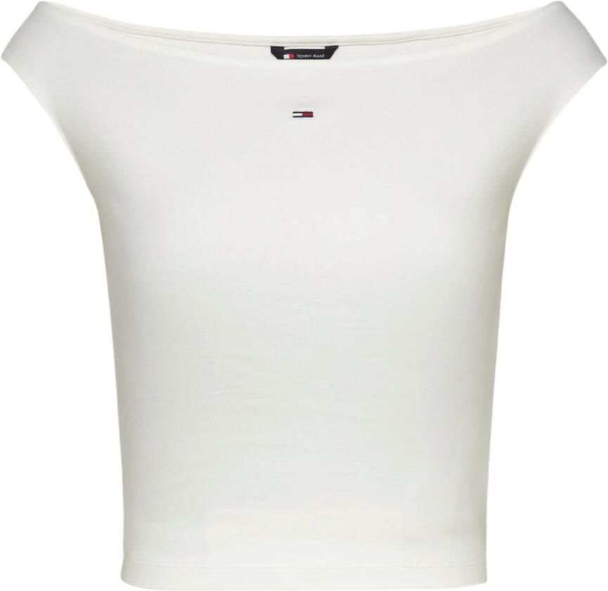 Tommy Hilfiger Overhemd Geribbelde mouwloze top met boothals WW0WW31467 - Foto 4