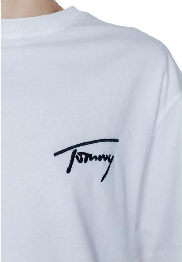 Tommy Jeans Heren T-shirt van gerecycled katoen Lente Zomer Collectie White Heren
