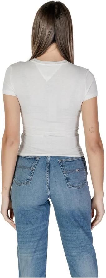 Tommy Jeans Witte Katoenen Geregenereerde Tops & T-Shirt White Dames - Foto 2