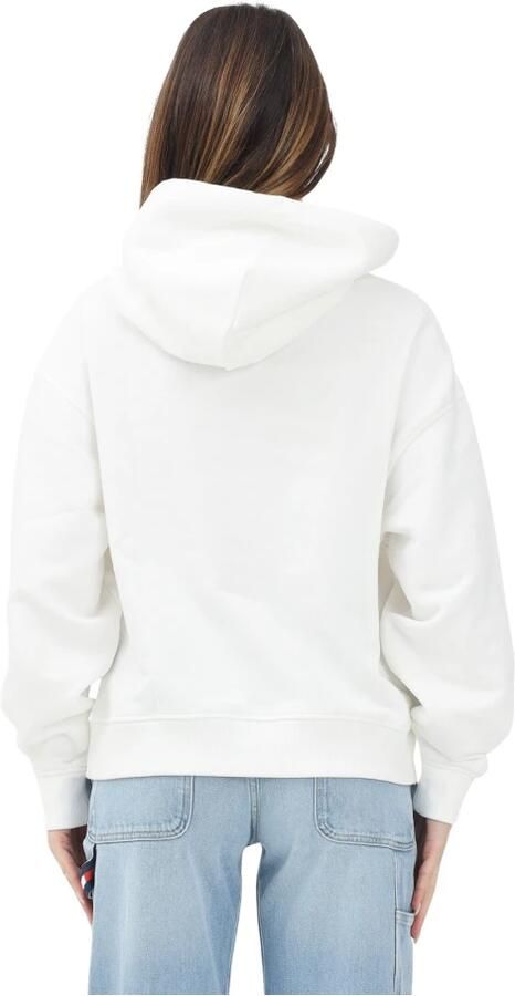Tommy Jeans Witte Hoodie Sweatshirt Retro Stijl White Dames - Foto 12