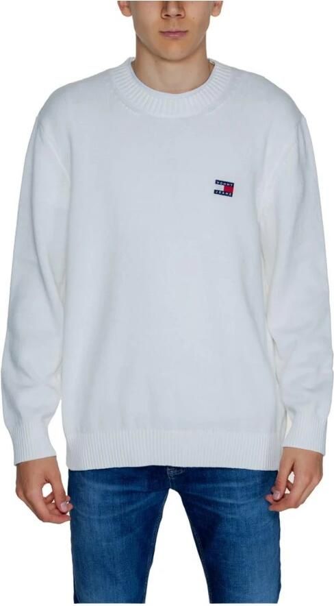 Tommy Jeans Witte Crewneck Sweater Casual Herfst Winter White Heren - Foto 4