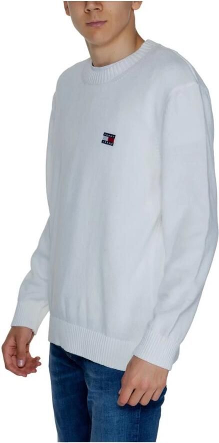 Tommy Jeans Witte Crewneck Sweater Casual Herfst Winter White Heren - Foto 5