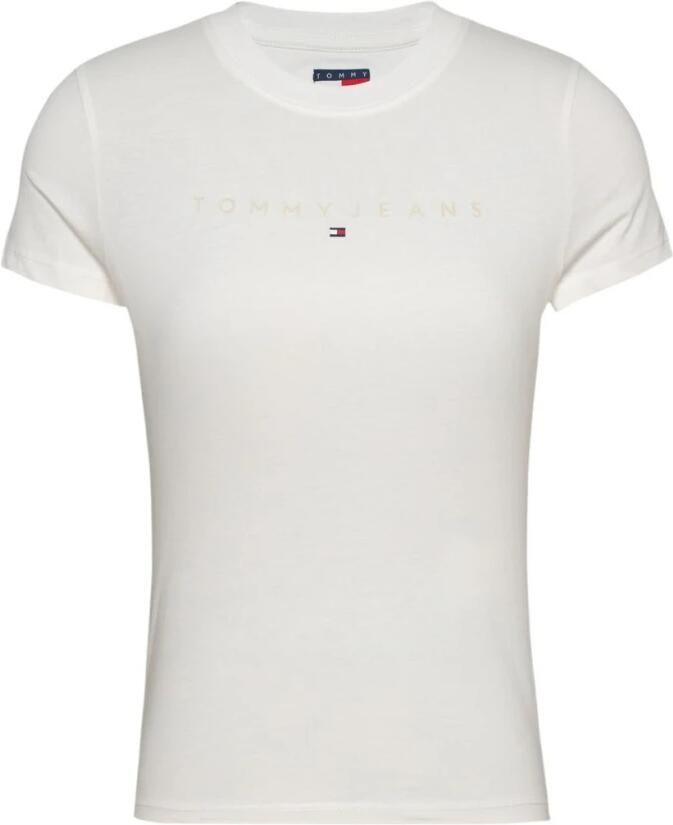 Tommy Hilfiger Overhemd Klassiek T-shirt met logo korte mouw en ronde hals - Foto 3