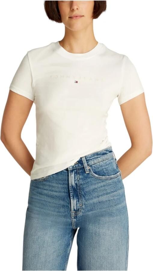 Tommy Hilfiger Overhemd Klassiek T-shirt met logo korte mouw en ronde hals