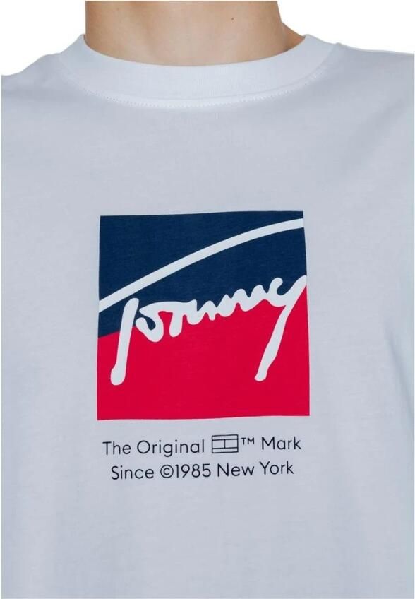 Tommy Jeans DNA Tee Herfst Winter Collectie 100% Gerecycled Katoen White Heren