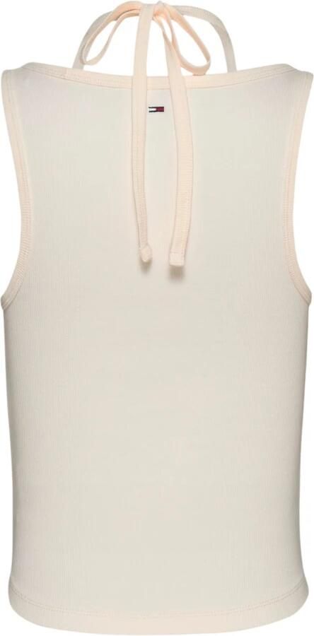 Tommy Jeans Witte Mouwloze Ronde Hals Top White Dames - Foto 2