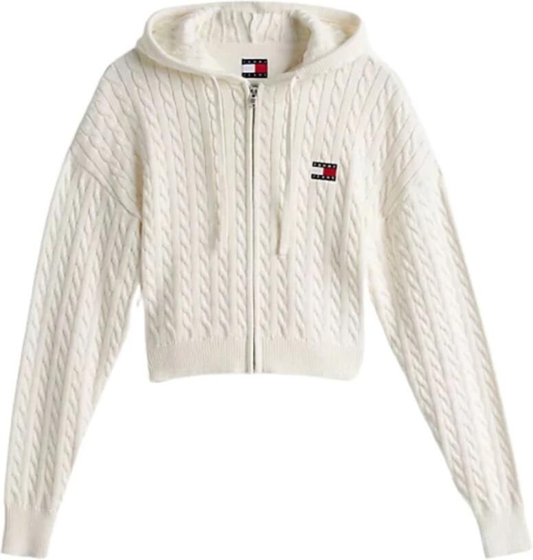 TOMMY JEANS Capuchontrui TJW BADGE CABL HOOD CARDIGAN EXT - Foto 2