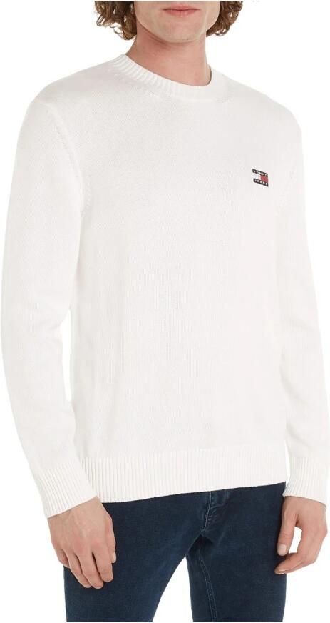 Tommy Jeans Witte Crewneck Sweater Casual Herfst Winter White Heren - Foto 7