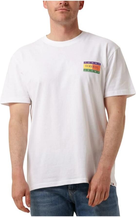 TOMMY JEANS Heren Polo's & T-shirts Tjm Reg Summer Flag Tee Gebroken Wit - Foto 3
