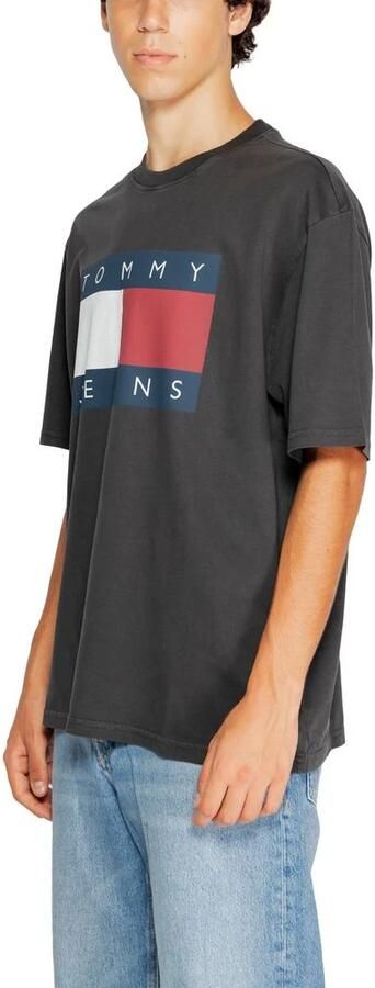 Tommy Jeans Zwart Katoenen Heren T-Shirt Herfst Winter Collectie Black Heren - Foto 3