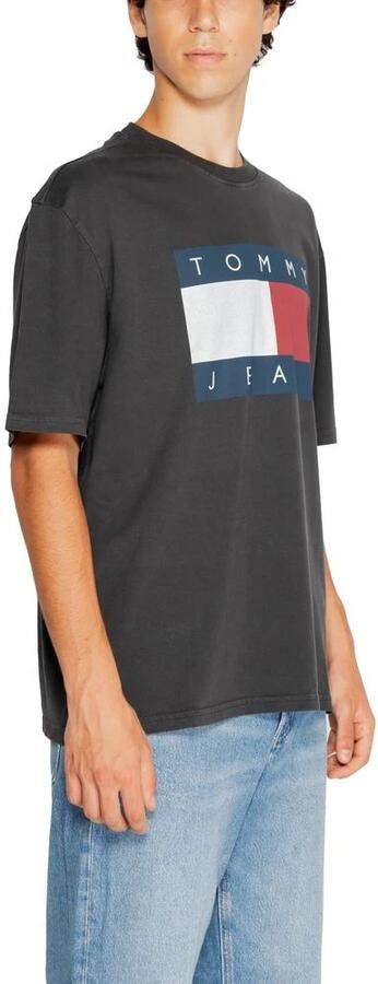 Tommy Jeans Zwart Katoenen Heren T-Shirt Herfst Winter Collectie Black Heren - Foto 2