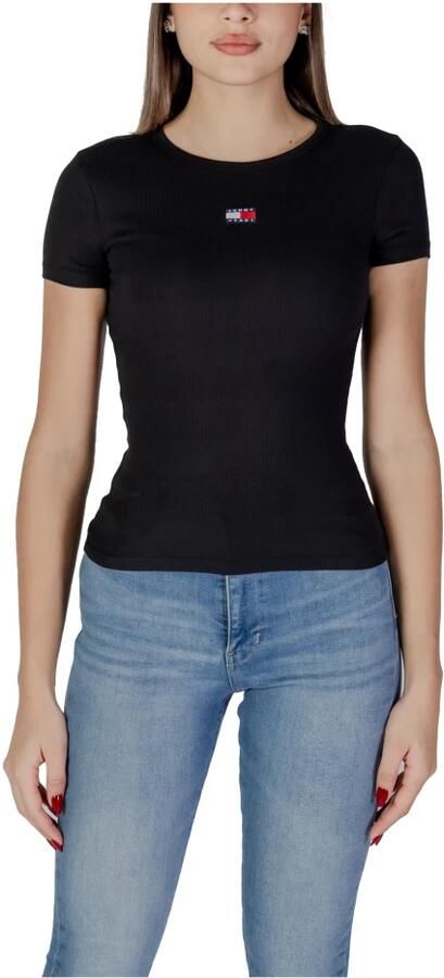 Tommy Jeans Zwart Sweetheart Halslijn Tee Klassieke Pasvorm Black Dames - Foto 3