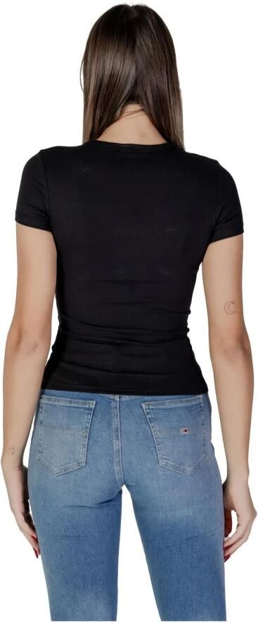 Tommy Jeans Zwart Sweetheart Halslijn Tee Klassieke Pasvorm Black Dames - Foto 2