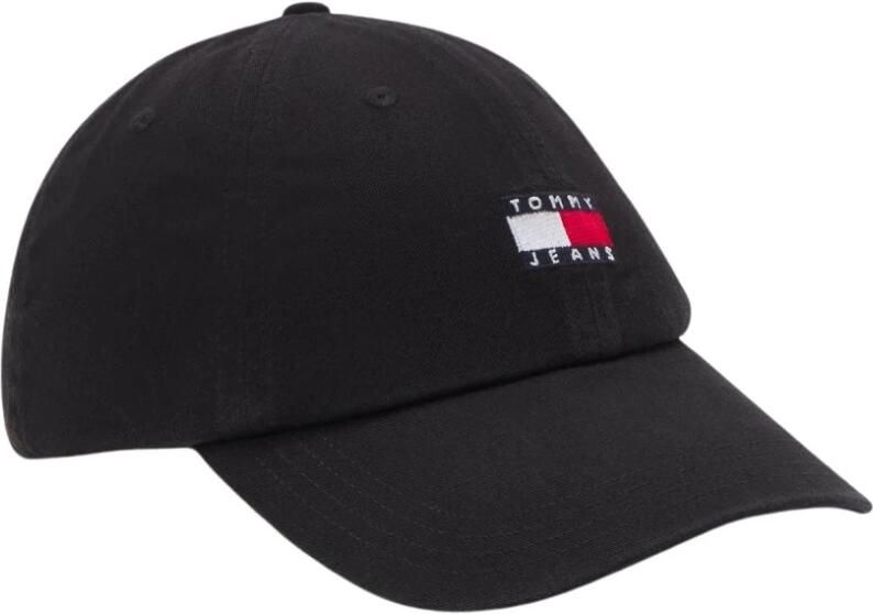 Tommy Jeans Zwarte Baseballpet Geborduurd Logo Black Unisex - Foto 3