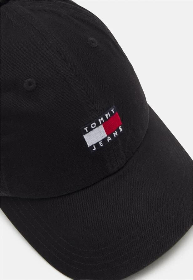 Tommy Jeans Zwarte Baseballpet Geborduurd Logo Black Unisex - Foto 2
