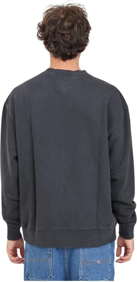 Tommy Hilfiger Zwart Bedrukte Gebreide Trui Lange Mouwen Ronde Hals Black Heren - Foto 4