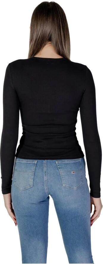 Tommy Jeans Gerecycled Katoenen Longsleeve T-shirt Lente Zomer Collectie Black Dames - Foto 2