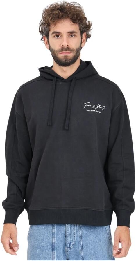 Tommy Jeans Zwarte hoodie met logoprint Black Heren - Foto 4