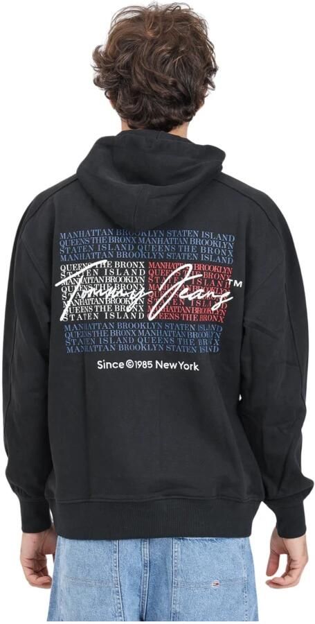 Tommy Jeans Zwarte hoodie met logoprint Black Heren - Foto 3