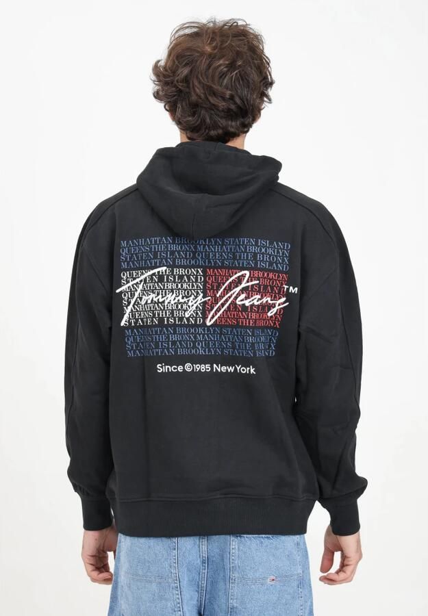 Tommy Jeans Zwarte hoodie met logoprint Black Heren - Foto 2