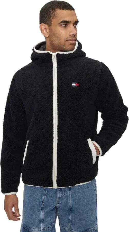 TOMMY JEANS Pluchen jack TJM REG BADGE TEDDY ZIP TRU EXT Vrijetijdsjas overgangsjas teddyjas met logopatch - Foto 16