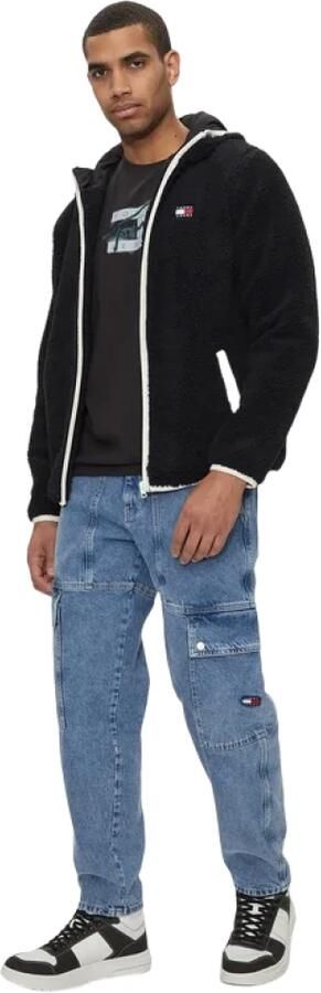 TOMMY JEANS Pluchen jack TJM REG BADGE TEDDY ZIP TRU EXT Vrijetijdsjas overgangsjas teddyjas met logopatch - Foto 15