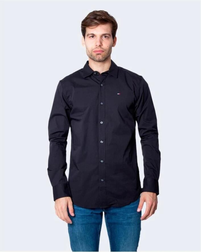 TOMMY JEANS Overhemd met lange mouwen Sabim Stretch Hemd Shirt Stretch shirt premium slim fit met elastaan - Foto 4