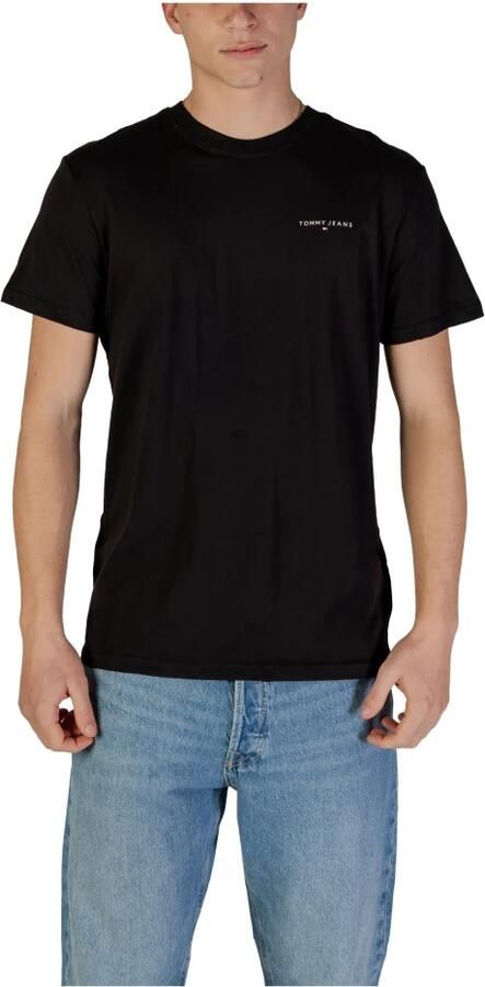 Tommy Jeans Zwarte Katoenen T-shirt Korte Mouw Black Heren - Foto 3