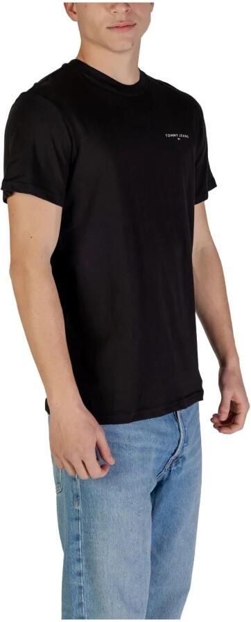 Tommy Jeans Zwarte Katoenen T-shirt Korte Mouw Black Heren - Foto 2