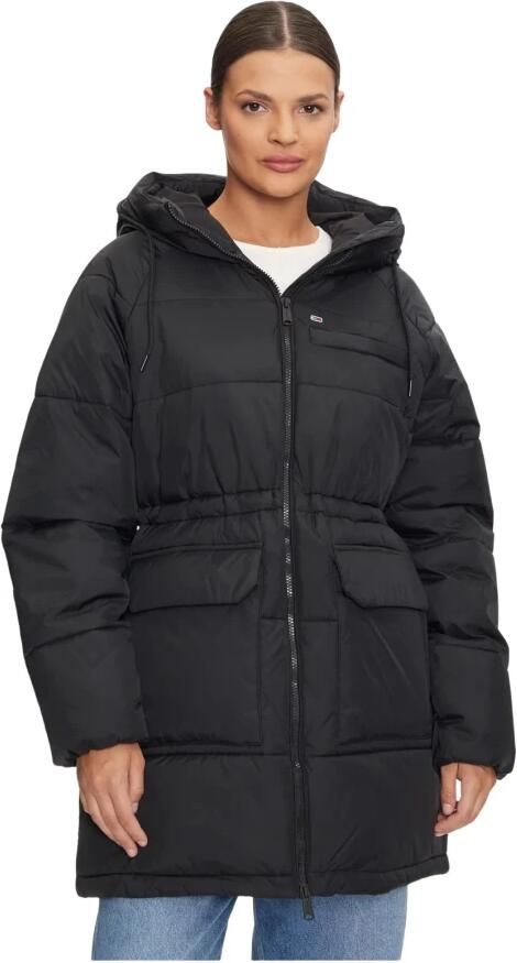 Tommy Jeans Zwarte nylonjas met capuchon Black Dames - Foto 9