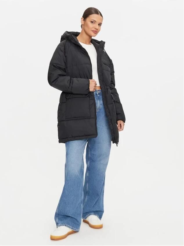 Tommy Jeans Zwarte nylonjas met capuchon Black Dames - Foto 5