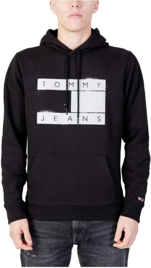 Tommy Hilfiger Tjm Reg Flag Spray Tommy Jeans Sweatshirt Black Heren - Foto 4