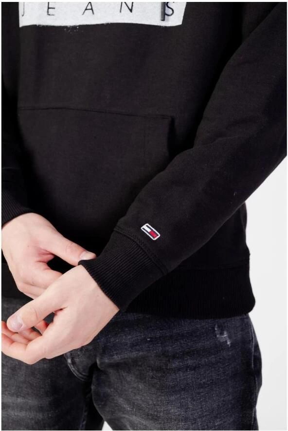 Tommy Hilfiger Tjm Reg Flag Spray Tommy Jeans Sweatshirt Black Heren - Foto 2