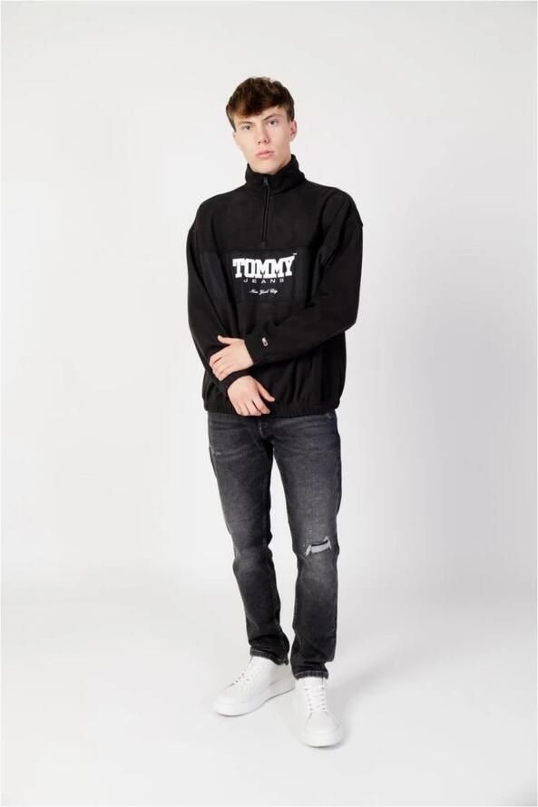 Tommy Hilfiger Sweater Fleece sweatshirt met halve rits model DM0DM10604
