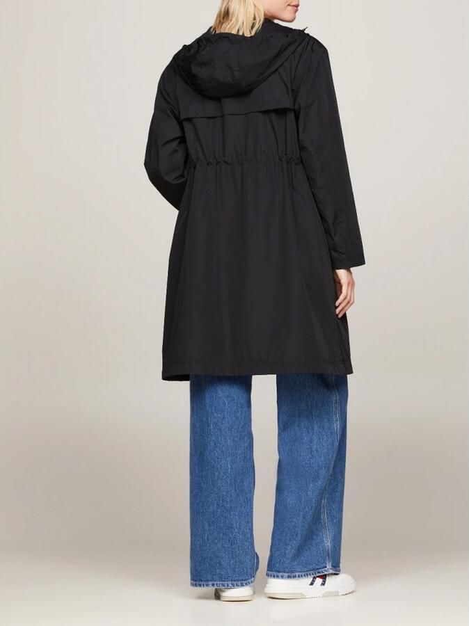 Tommy Jeans Zwarte technische trenchcoat met logo Black Dames - Foto 3