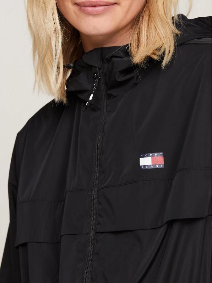 Tommy Jeans Zwarte technische trenchcoat met logo Black Dames - Foto 2