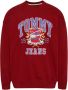 Tommy Jeans Heren Sweatshirt Bordeaux Print Ronde Hals Red Heren - Thumbnail 2