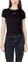 Tommy Jeans Zwart T-shirt voor dames korte mouwen herfst winter Black Dames - Thumbnail 4