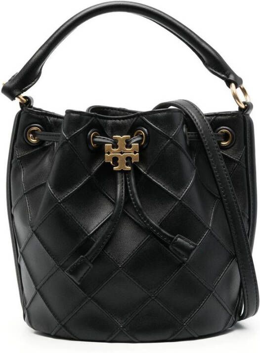 TORY BURCH Leren Crossbody Tas Black Dames