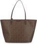 TORY BURCH Ever-Ready Printed Coated Canvas Tote Tas Brown Dames - Thumbnail 1