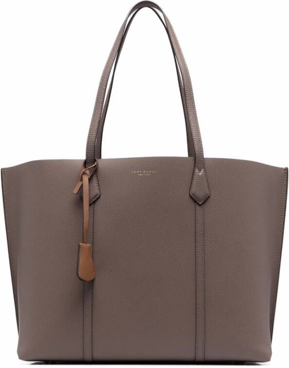 TORY BURCH Clam Shell Triple-Compartment Tote Brown Dames