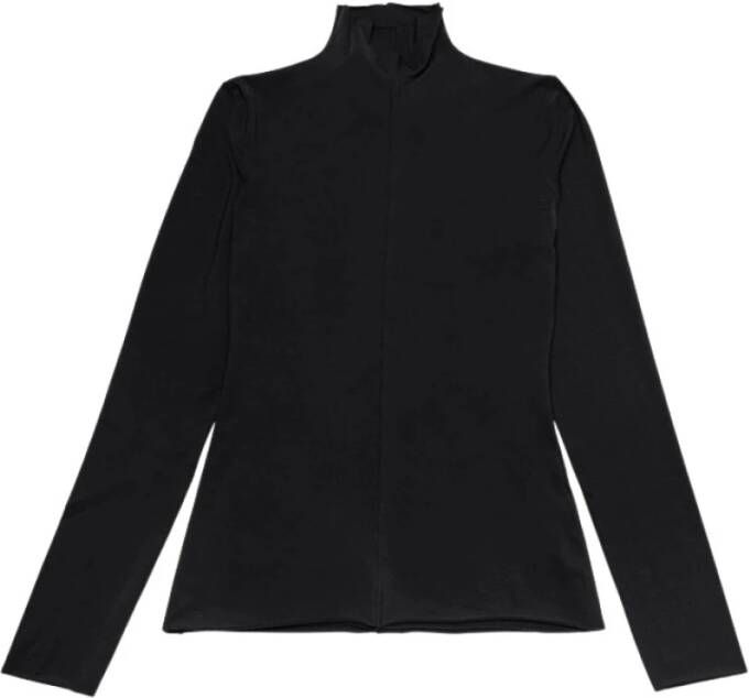 TORY BURCH Comfortabele jersey top met lange mouwen Zwart Dames