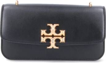 TORY BURCH Stijlvolle Leren Hobo Tas Zwart Black Dames