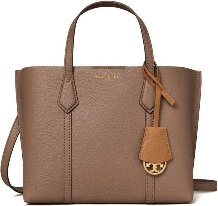 TORY BURCH Drievoudige compartiment kleine tas Stijlvol en duurzaam Bruin Dames