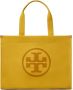 TORY BURCH Gele Logo-Motif Tote met Cirkelvormige Handvatten Yellow Dames - Thumbnail 1